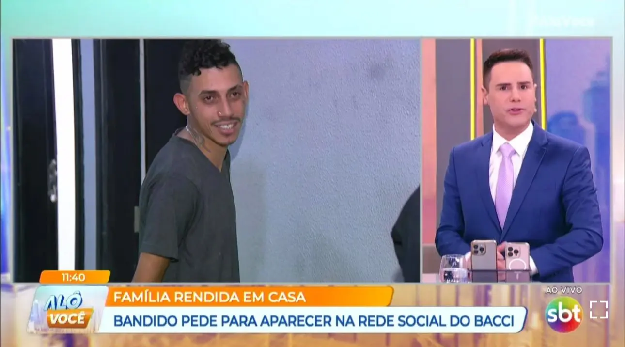 Criminoso pede para aparecer no BacciNotícias após ser preso