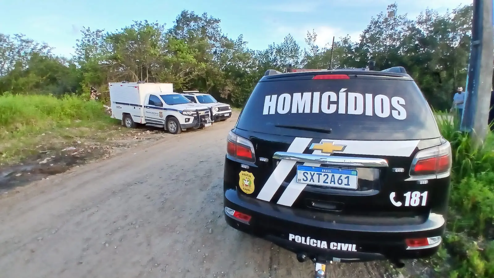 Duplo Homicídio em área de mangue em SC || Reprodução: Gladionor Ramos/NDTV/ND Mais
