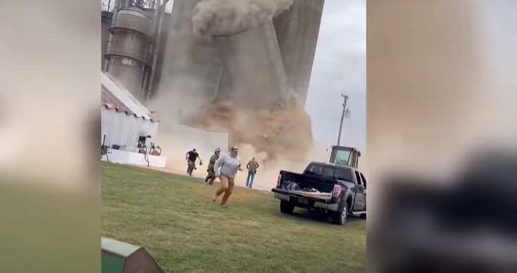 Armazéns de grãos desaba e quase atinge trabalhadores; vídeo