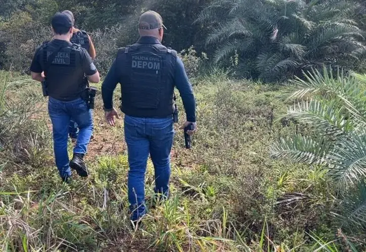 Área de mata onde corpo de amigas foi encontrado (Foto: Reprodução/Polícia Civil)