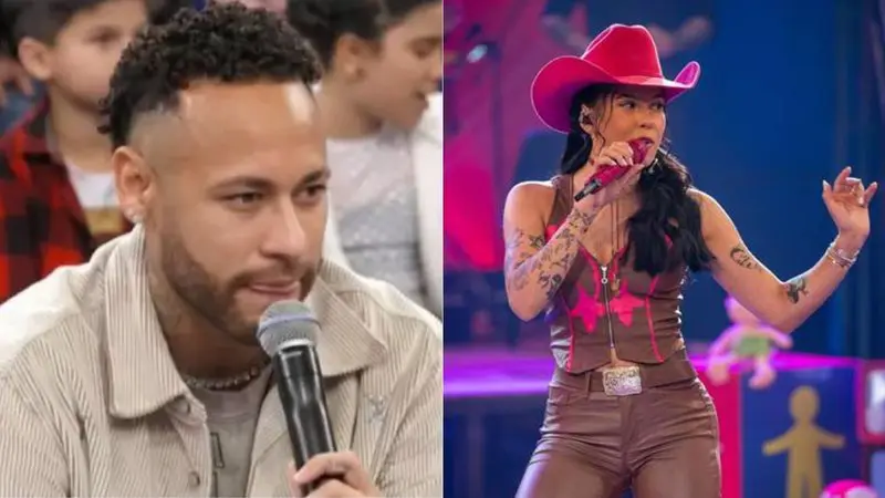 Atitude de Neymar com Ana Castela em programa ao vivo repercute na web; veja vídeo