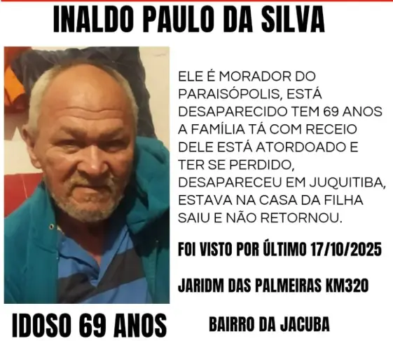 Idoso de 69 anos desaparece após desentendimento em bar