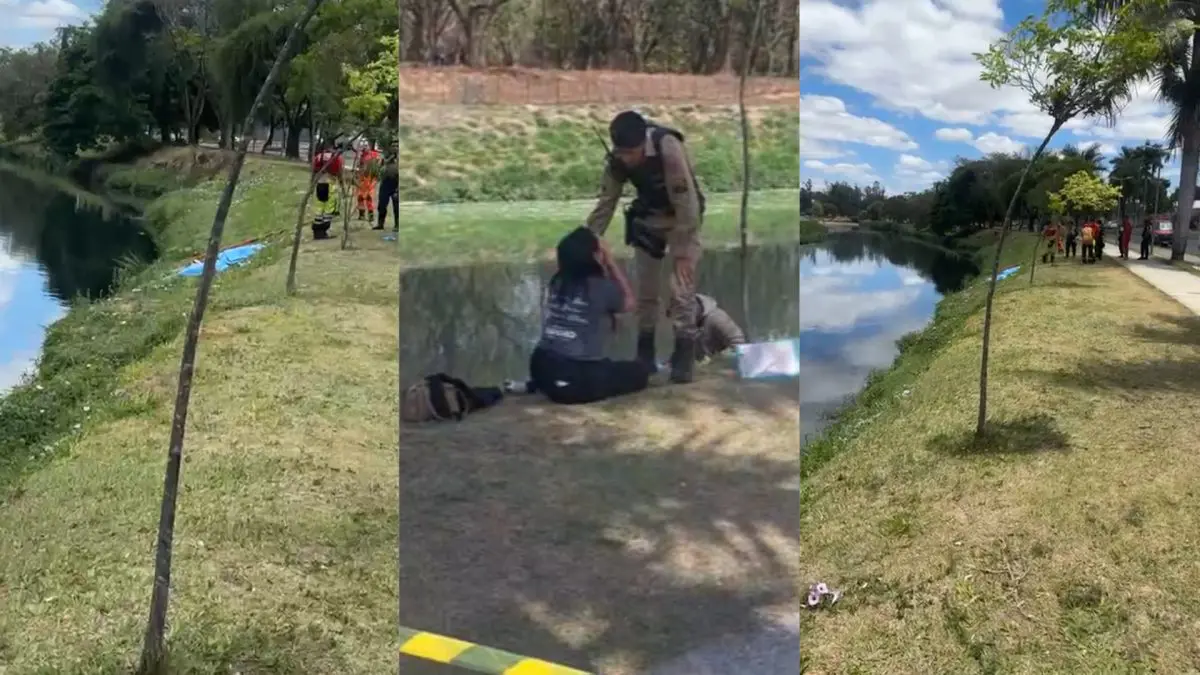 Casal de idosos morreu afogado depois que a mulher caiu na Lagoa da Pampulha (Foto: Reprodução)