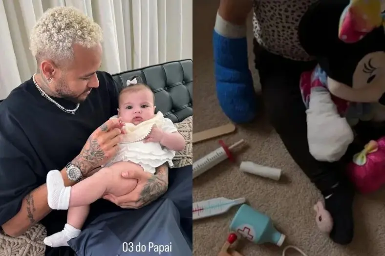 Helena, filha de Neymar, sofre ferimento grave em acidente