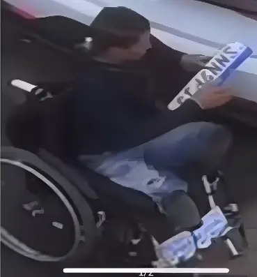 Cadeirante é preso furtando placas de carros (Foto: Reprodução)