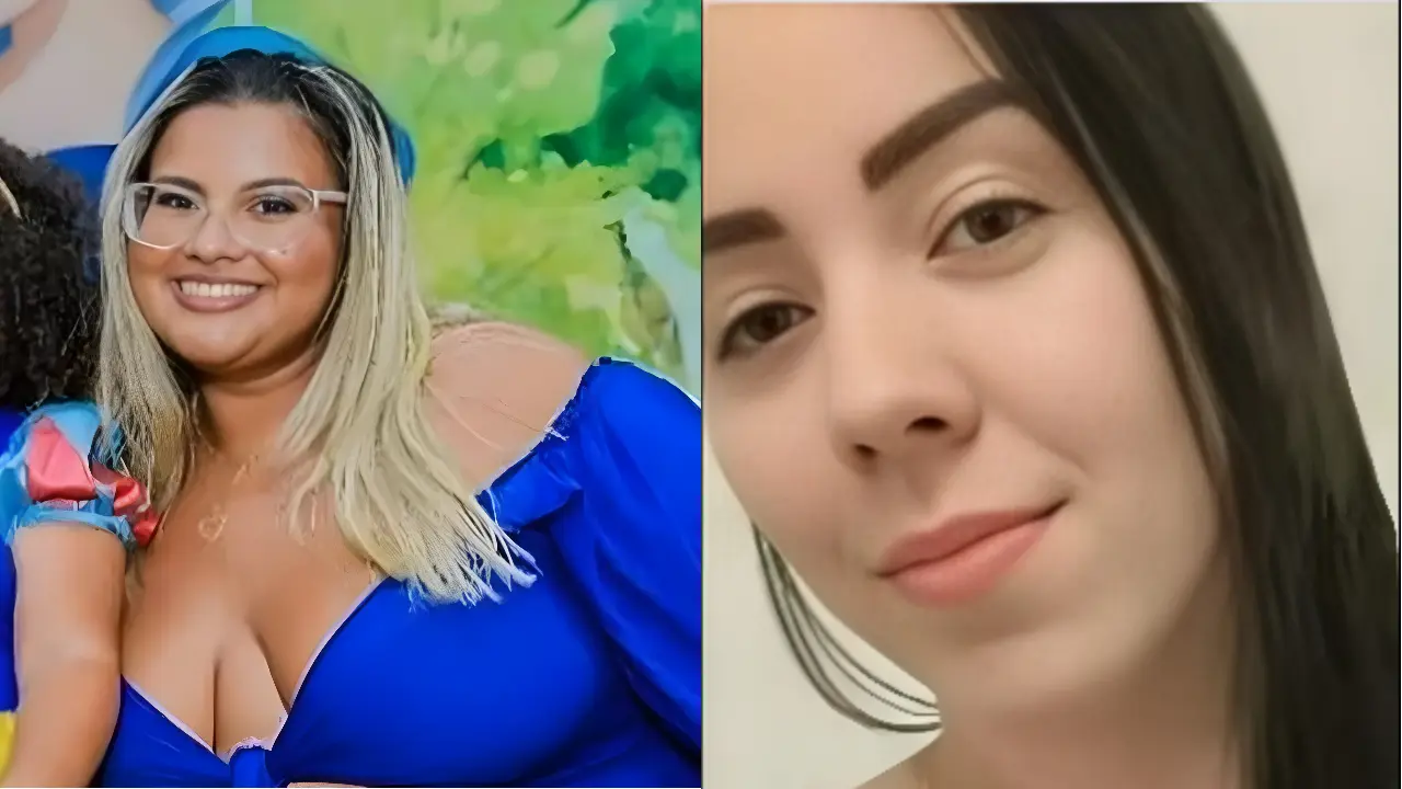 Suspeita procurada, Gabrielle, à esquerda. À direita, Laís de Oliveira, morta em Sepetiba enquanto passeava com filha.