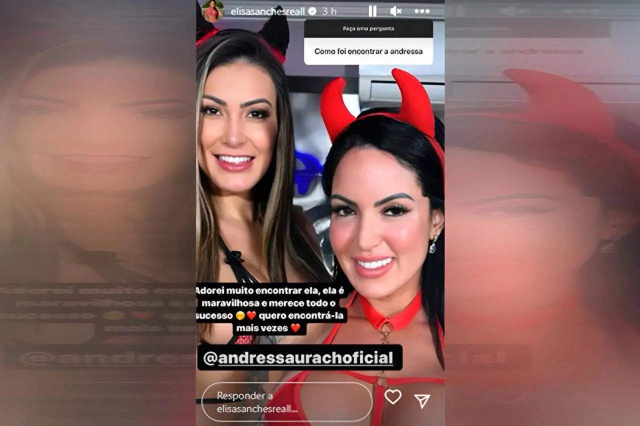 Coroada rainha de bateria, Elisa Sanches já gravou vídeo pornô com Andressa Urach: 'experiente' (Foto: Reprodução/Redes sociais)