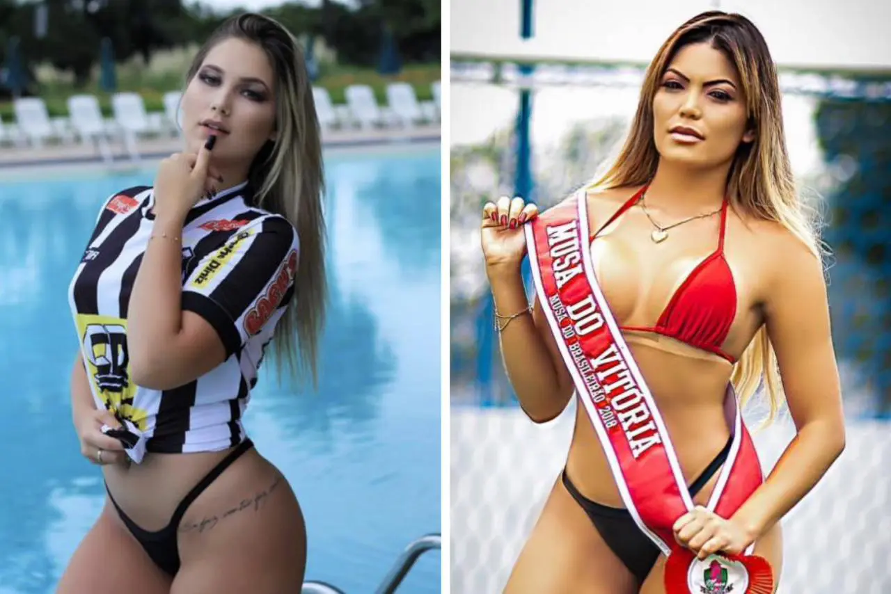 Viriginia Fonseca e Day Magalhães tentaram ser 'Musa do Futebol' em 2018 || Reprodução: Imagens da Internet 
