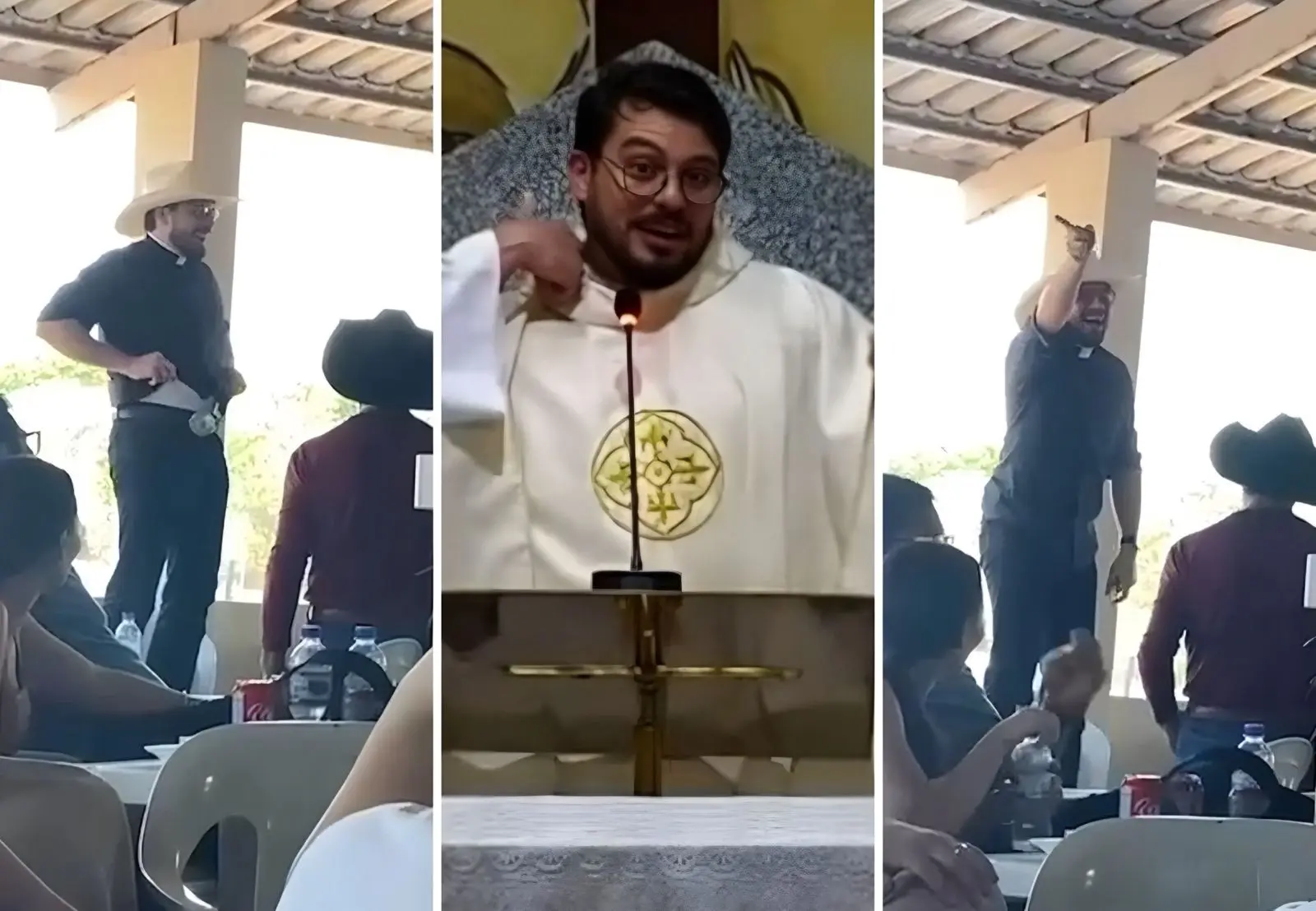 Padre critica fiel após ser flagrado leiloando cueca: 'funcionária do capeta' (Foto: Reprodução/Redes sociais)