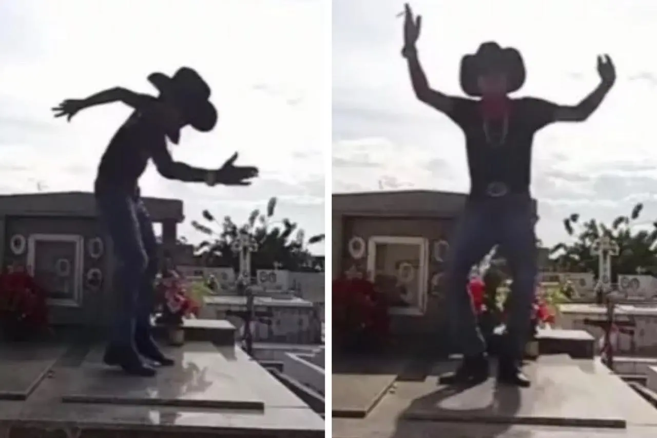 Príncipe Cawboy dança em cima de túmulo 