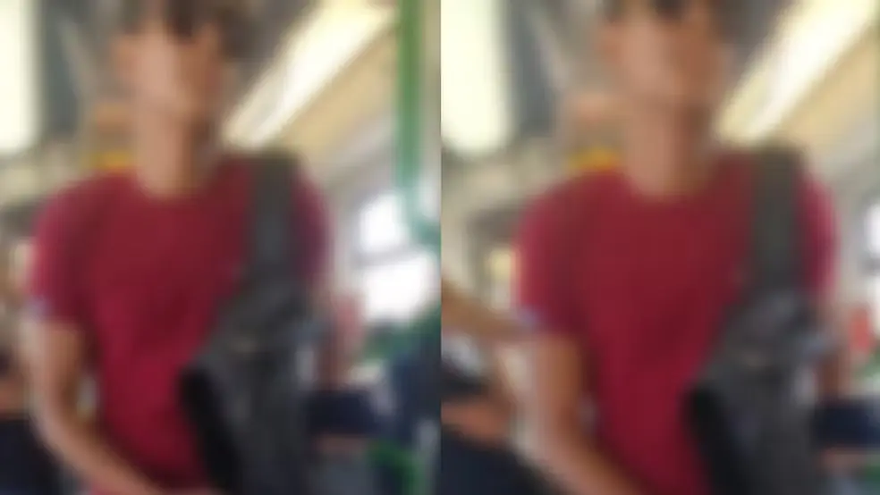 Passageiro é flagrado em ato obsceno em VLT (Foto: Reprodução/Redes sociais)