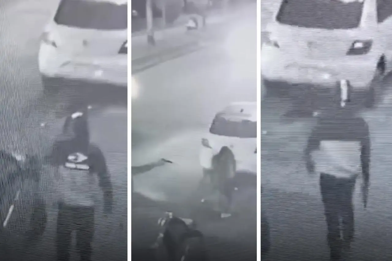 Homem armado causa pânico em frente a bar movimentado || Reprodução: Redes Sociais 