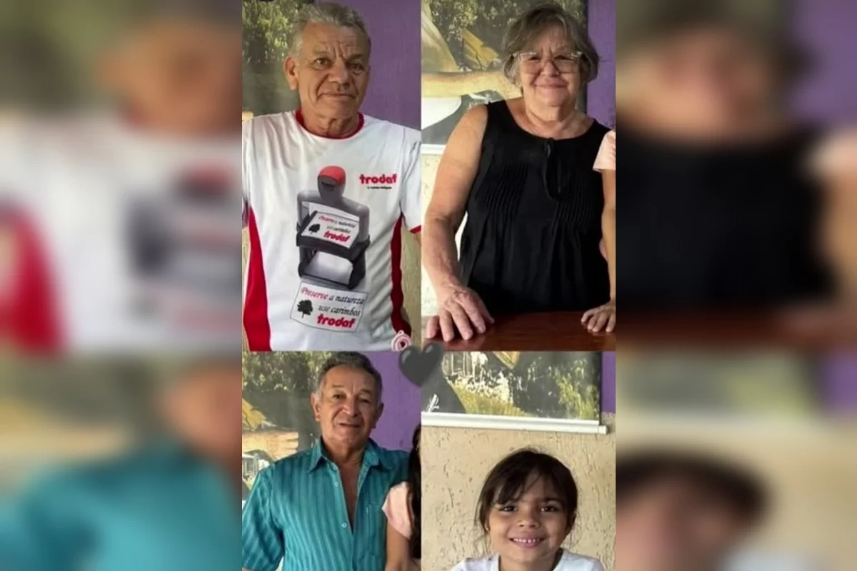 Charles (camiseta branca), Luzia, José (camisa verde) e Manuela.Divulgação/Prefeitura de Mimoso de Goiás.
