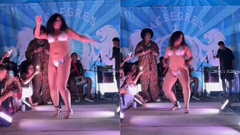 Rainha do Carnaval 2026 viraliza ao sambar usando tornozeleira eletrônica; assista
