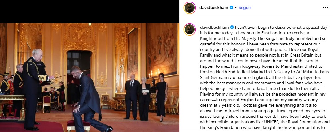 David Beckham e Rei Charles III