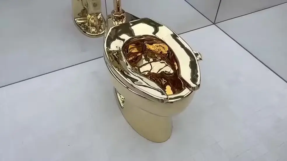 Vaso sanitário de ouro é vendido por R$ 64 milhões; veja vídeo