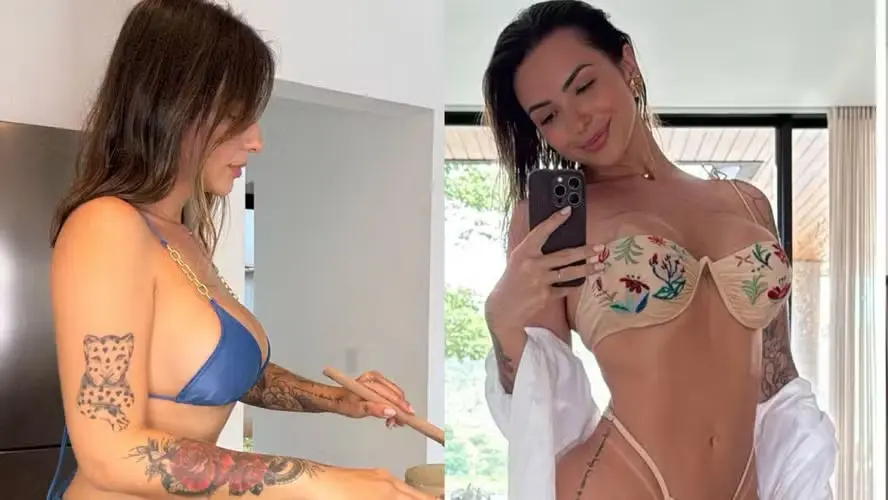 Karol Rosalin se muda após ser multada por usar biquíni para tarefas domésticas — Foto: @karolrosalin | CO Assessoria
