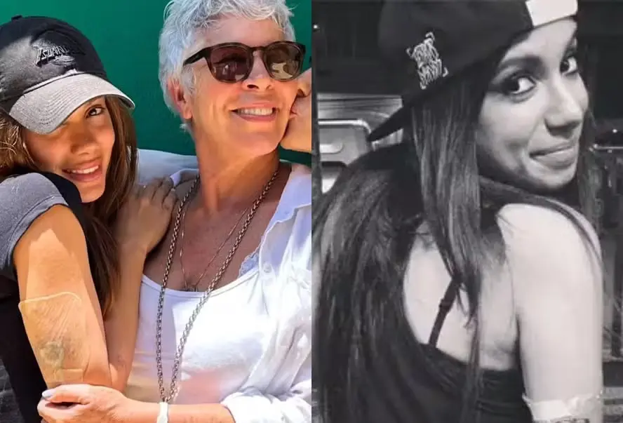 Anitta remove tatuagem que fez 12 anos atrás; relembre desenho