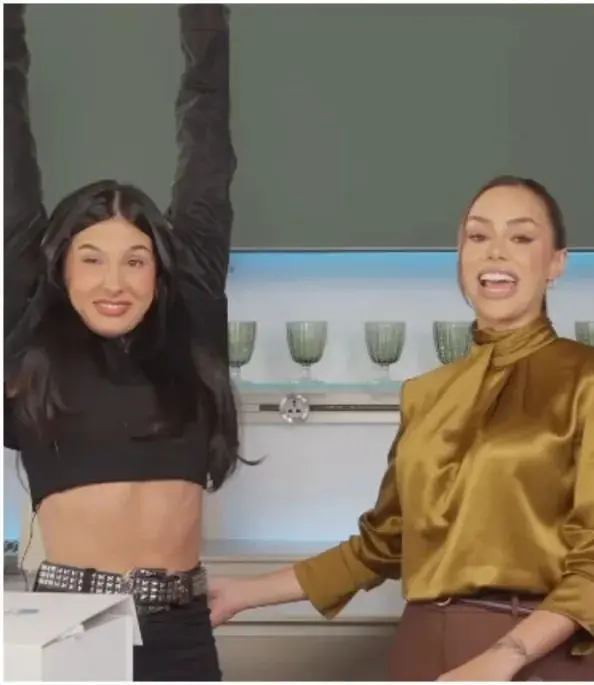 Bruna Biancardi e Ana Castela gravam juntas o primeiro episódio do novo quadro “Bru na Cozinha”, divulgado no Instagram da influenciadora. Foto: Reprodução / Redes sociais.