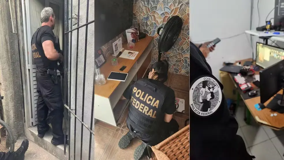 Polícia Federal realiza operação contra crimes de abuso sexual infantil — Foto: Polícia Federal/Divulgação
