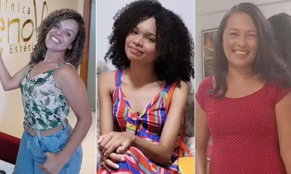 Corpos de Alexsandra, Maria Helena e Mariana foram achados na Praia dos Milionários; polícia ainda aguarda laudos e analisa centenas de vídeos. Foto: Divulgação / Redes sociais.