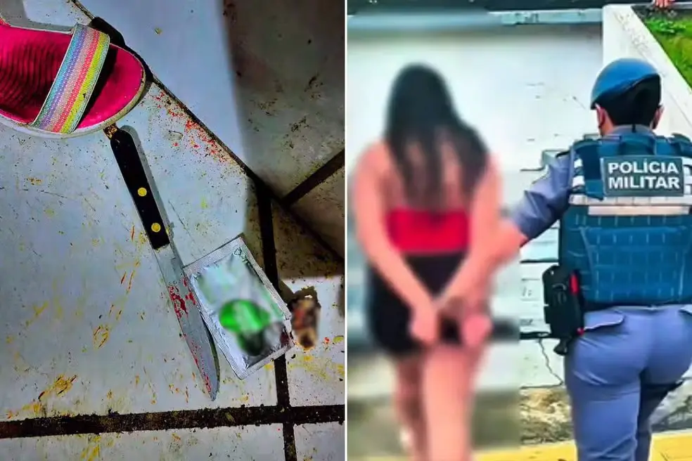 Mulher mata companheiro com faca de cozinha durante discussão em Registro (SP)  (Foto: Polícia Militar/Divulgação)
