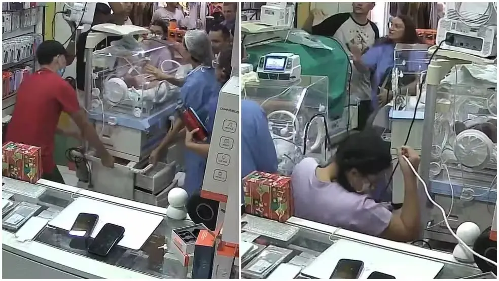 Quatro bebês foram alojados em estabelecimento após incêndio em hospital (Foto: Reprodução)
