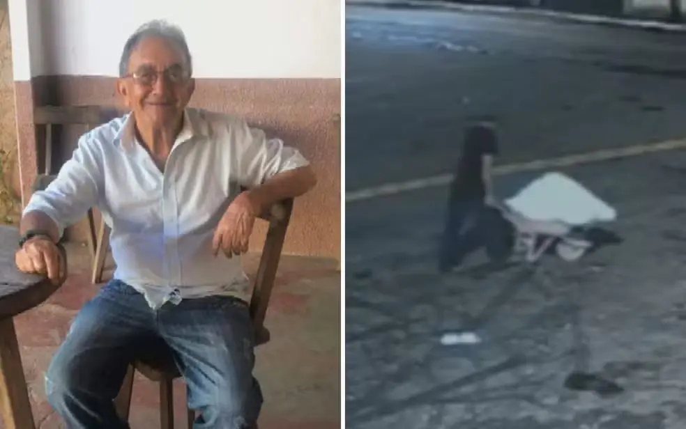 Irani Gomes da Silva, de 88 anos, foi morto por criminosos (Foto: Reprodução / TV Anhanguera)