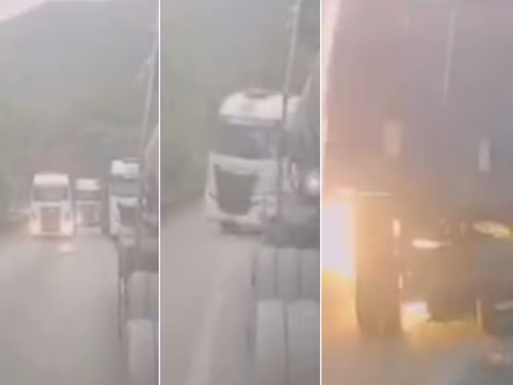 Acidente deixou dois caminhoneiros mortos (Foto: Reprodução)