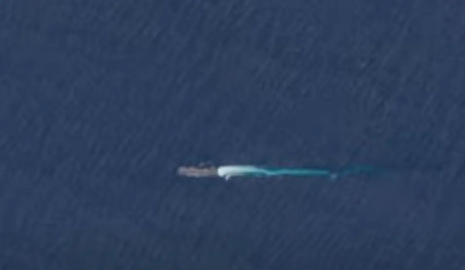 Imagens de satélite do programa Copernicus Sentinel-2, da União Europeia, mostram navios da Marinha dos EUA se deslocando em direção à Venezuela. Divulgação