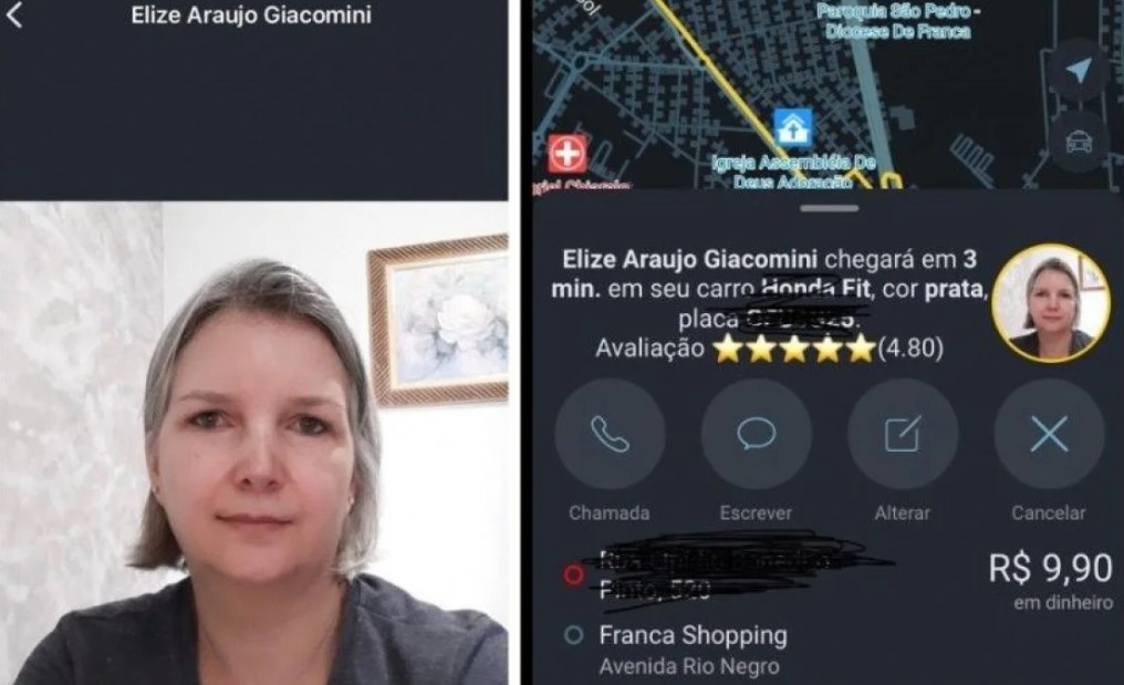 Perfil do uber de Elize Matsunaga 