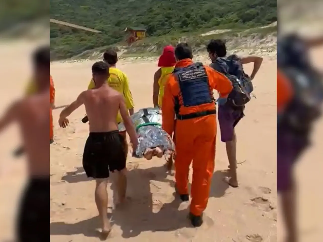 Mulher sofre mordida de capivara durante mergulho em lagoa e é resgatada de helicóptero