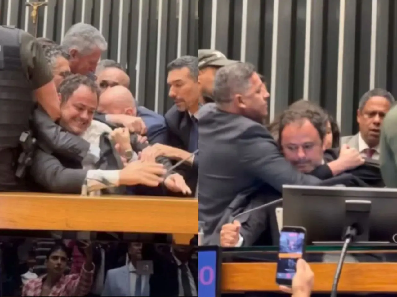 Vídeo: Glauber Braga é retirado à força de mesa na Câmara dos Deputados