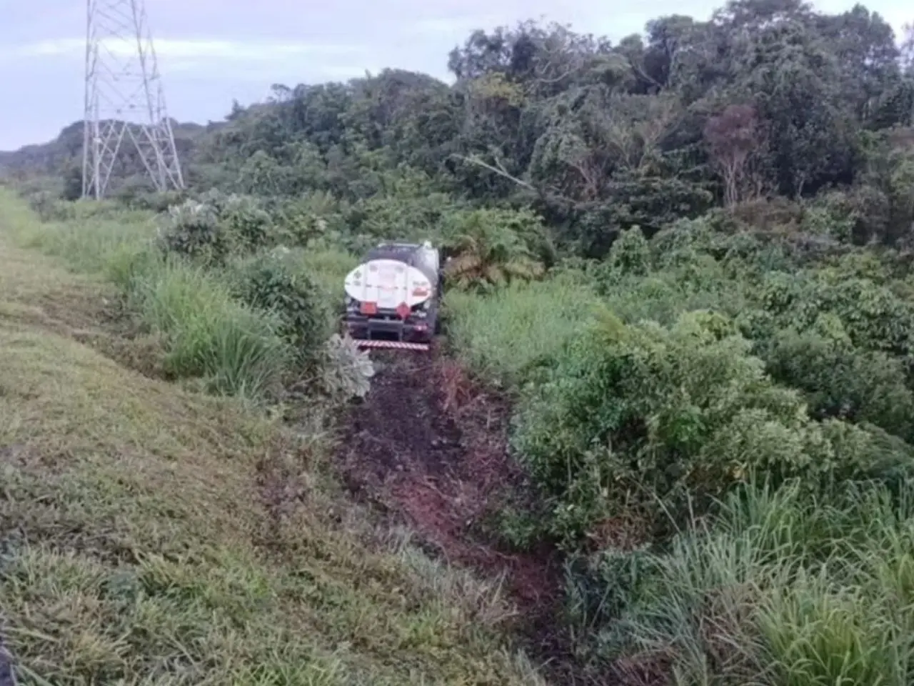 Besouro faz caminhão desabar 18 metros em ribanceira
