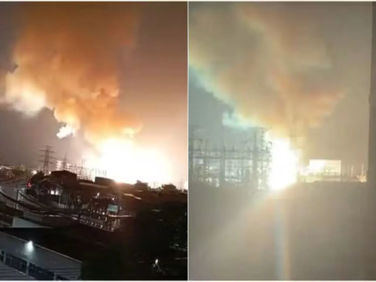Incêndio atinge subestação da Enel após temporal na madrugada; vídeo