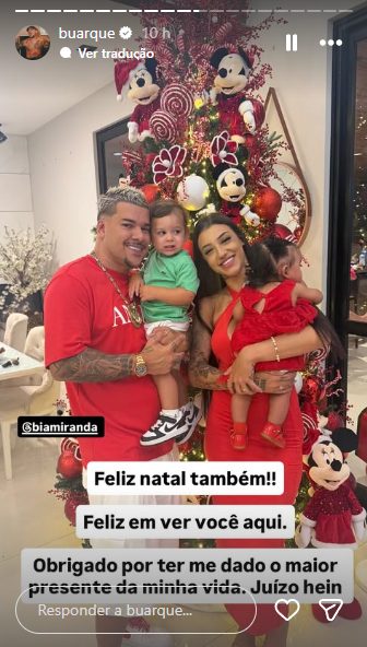 Bia Miranda passa Natal com ex e web especula reconciliação