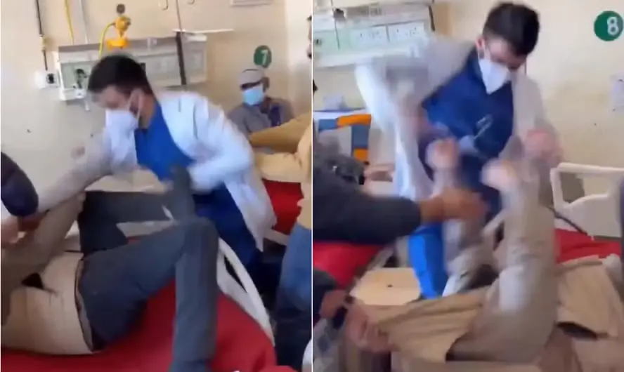 Médico é flagrado agredindo paciente e é suspenso; veja vídeo