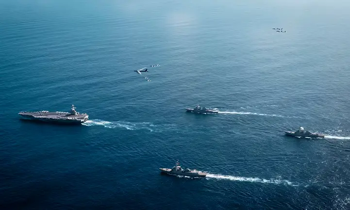 Maior porta-aviões do mundo chega à costa da Venezuela (Foto: Tajh Payne/Marinha dos Estados Unidos)