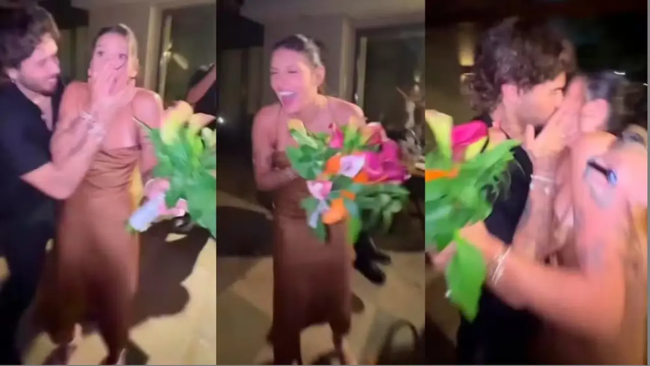 Ana Castela pega buquê da noiva em casamento e amigo comenta: ‘Empurrãozinho’