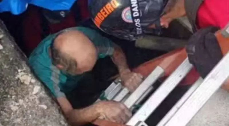 Idoso é encontrado em bueiro após dois dias desaparecido  (Foto: Reprodução)