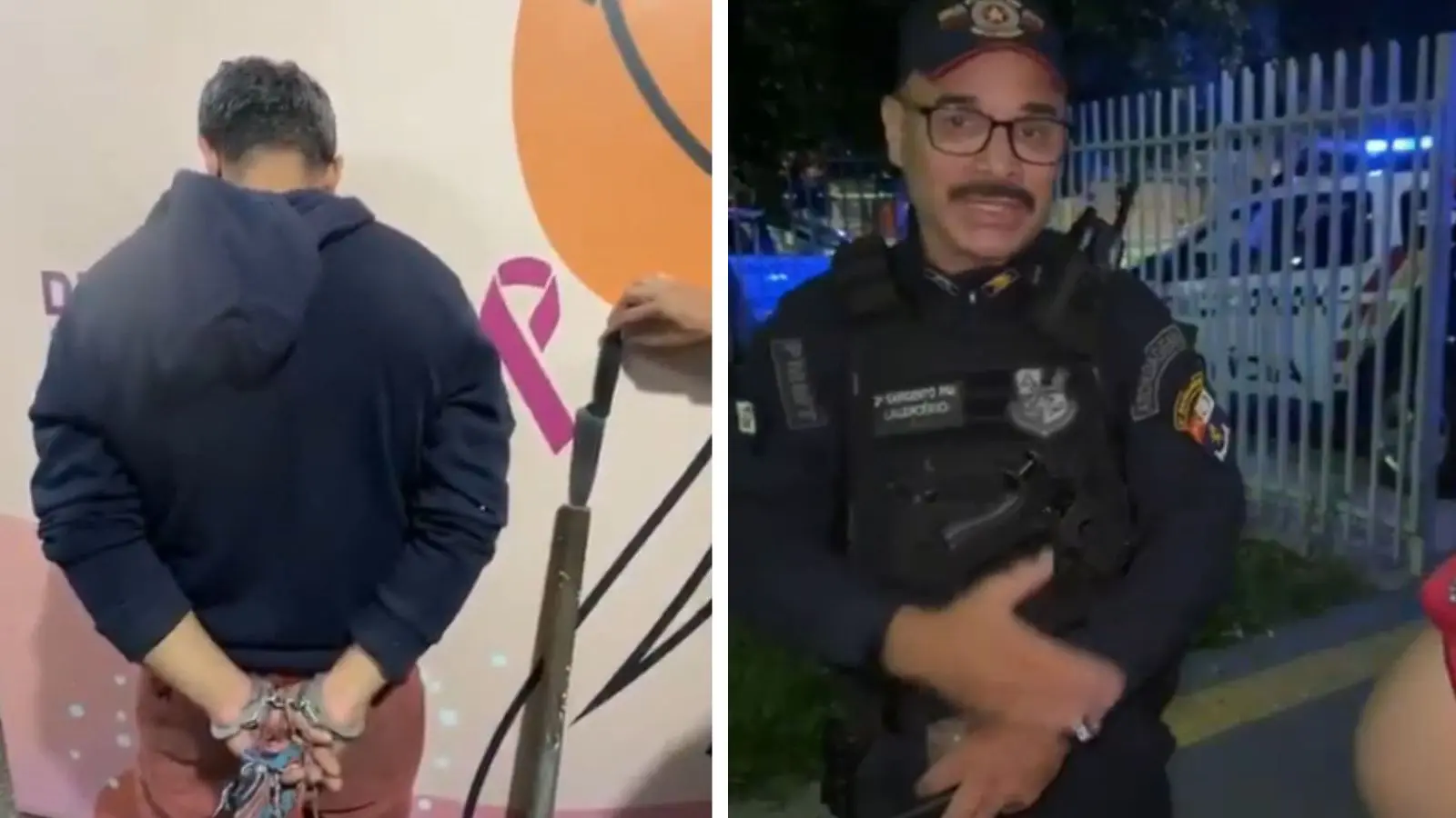 Homem tenta matar esposa com machado durante festa de aniversário do filho (Foto: Reprodução)