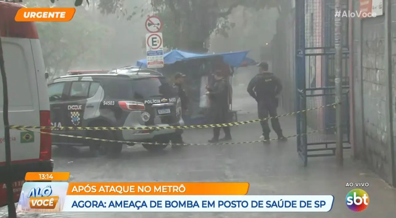 URGENTE: suspeita de bomba em UPA mobiliza polícia de São Paulo