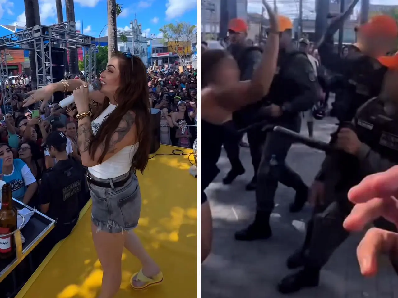 Raphaela Santos realiza show gratuito que acaba em confusão em Recife || Reprodução: Redes Sociais 