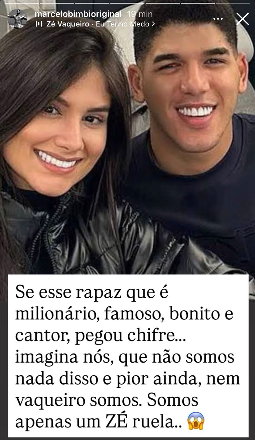 Marcelo Bimbi desabafo nas redes sociais 