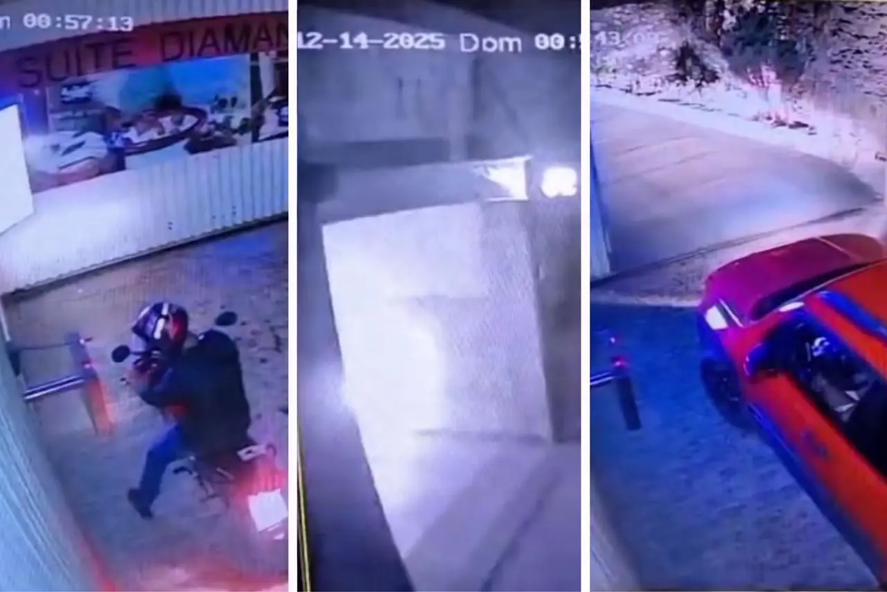 Câmeras de segurança flagram fuga de PM suspeito de homicídio em motel || Reprodução: Redes Sociais 
