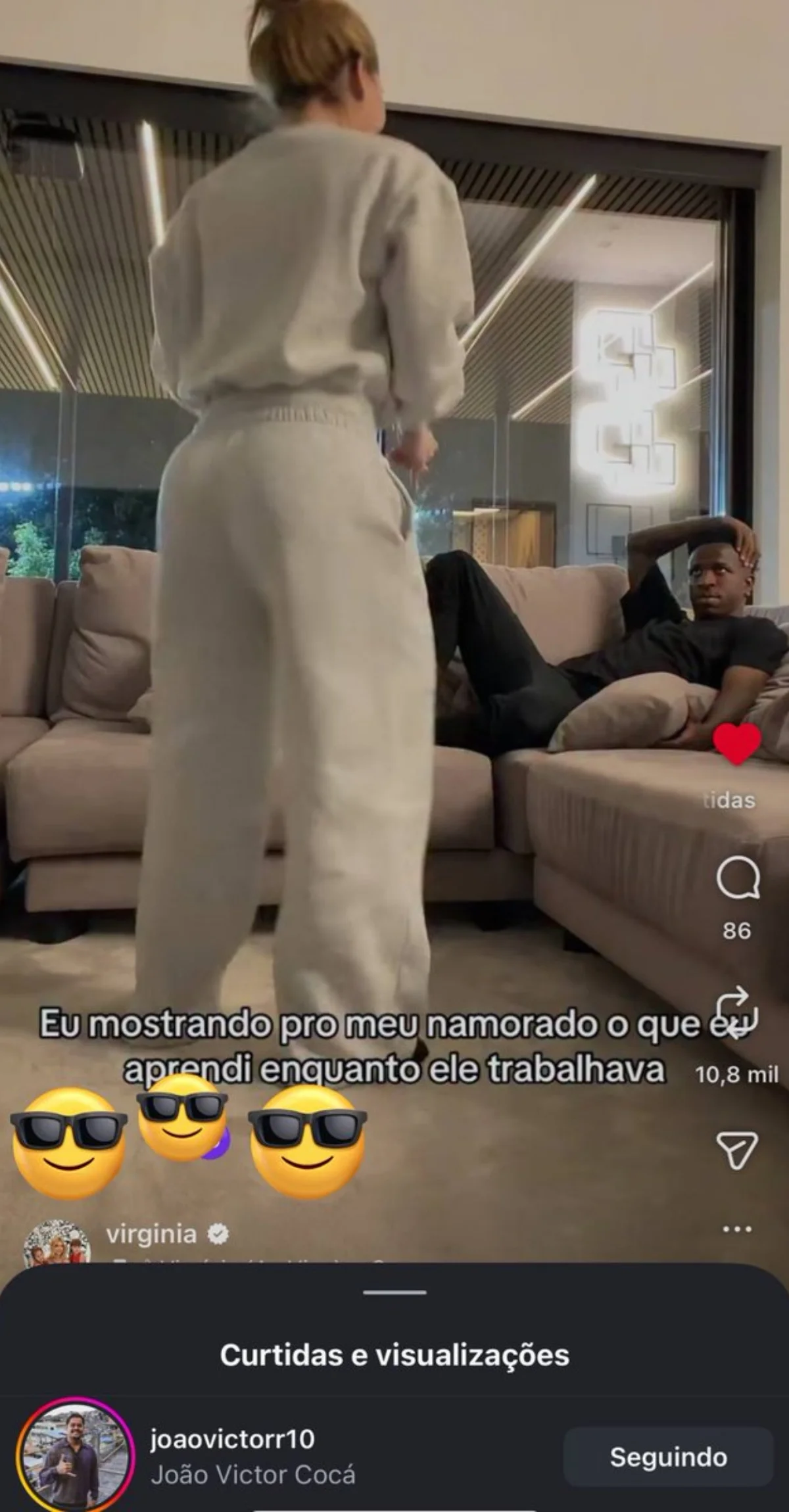 Virginia Fonseca se divertindo com o namorado, Vini Jr. (Reprodução/Redes Socias)