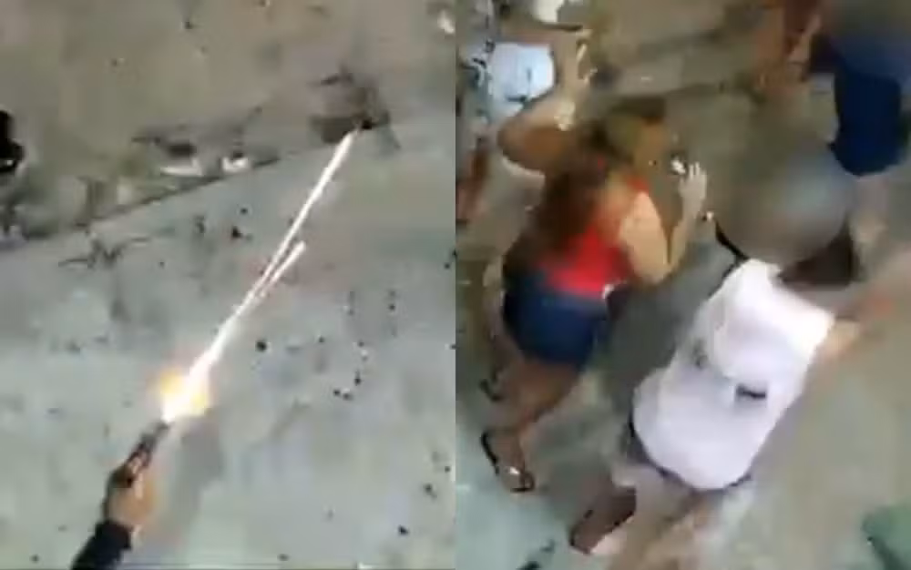 Ceia de Natal acaba em tiroteio II Foto: Reprodução/WhatsApp