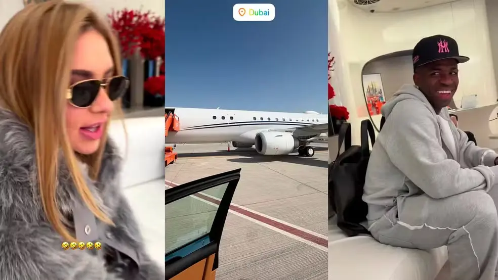 Vídeo mostra Vini Jr. e Virginia aproveitando viagem (Foto: Reprodução/Redes sociais)