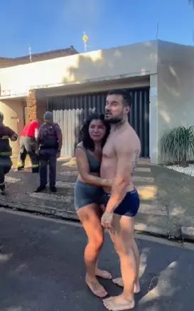 Casa de influenciador é incendiada e momento de pânico é registrado em vídeo (Foto: Reprodução/Redes sociais)