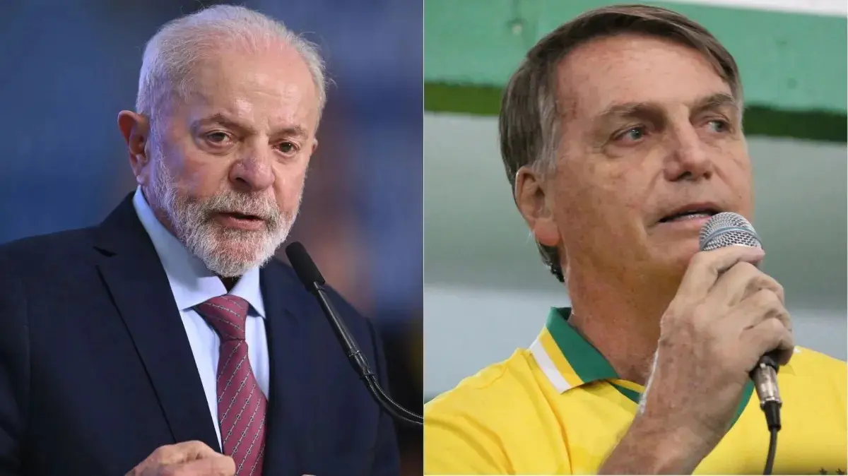 O presidente Luiz Inácio Lula da Silva (PT) (à esquerda) e o ex-presidente Jair Bolsonaro (PL) (à direita) Foto: Reprodução